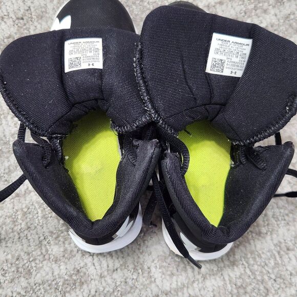 Under Armour Boys Renegade RM Junior Football Cleats black white size 12 child - Picture 8 of 9